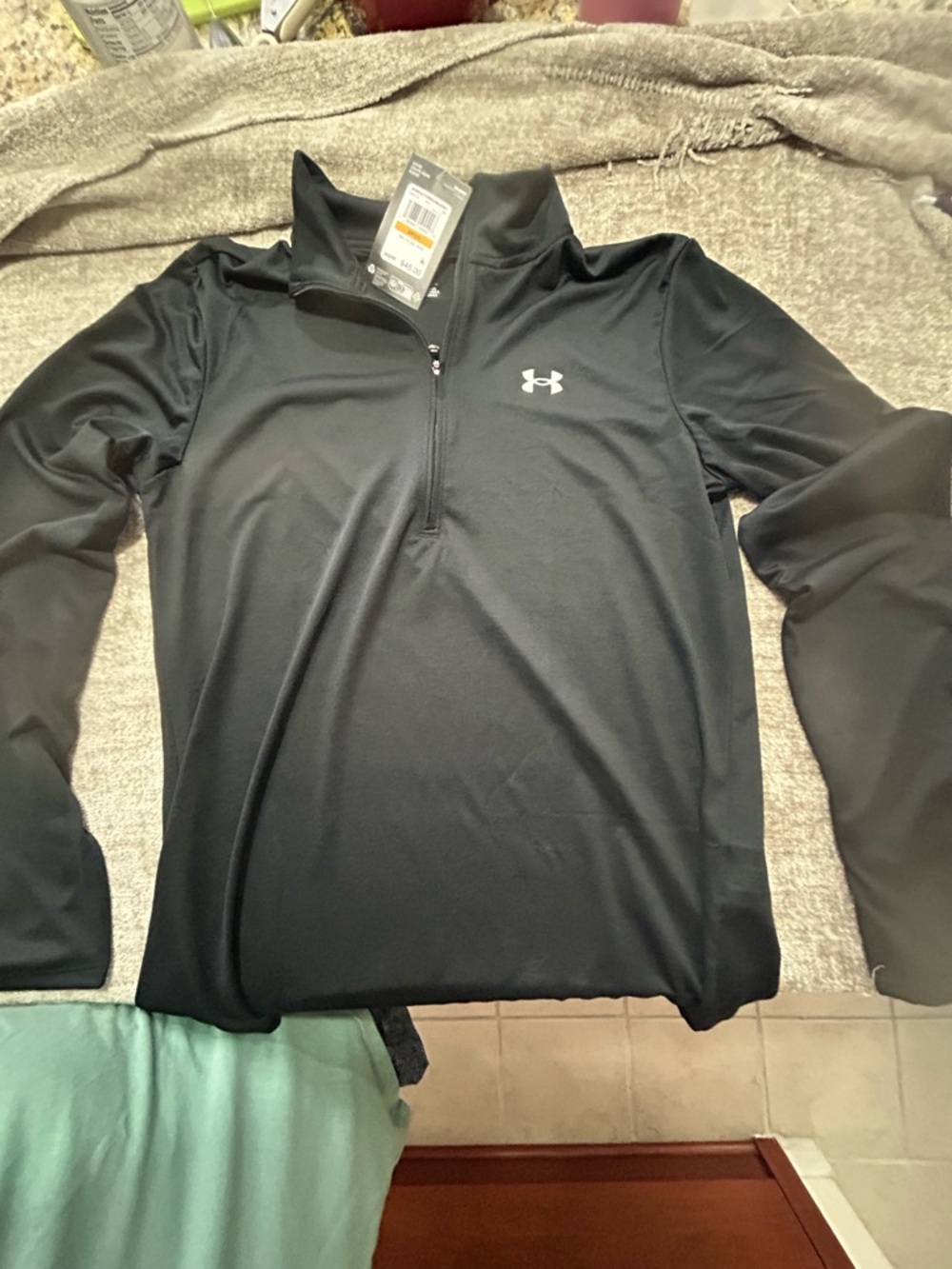 Under Armour Black Long Sleeve 1/4 Zip Performance Top